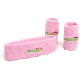 Pink Terry Sport Sweat Headband and Wristbands